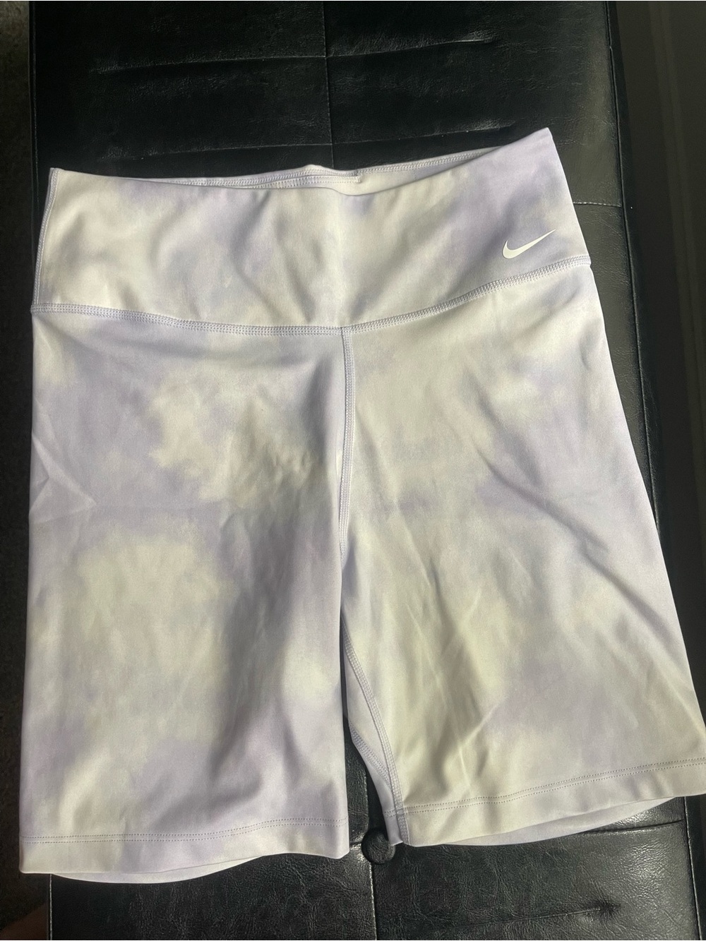 Nike Women's Light Lavender Tie-Dye Bike Shorts